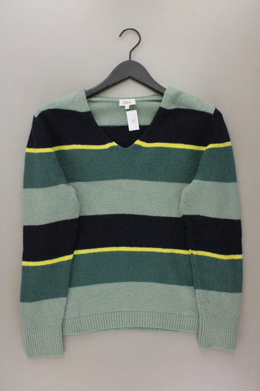 s.Oliver Feinstrickpullover Gr. 40 grün aus Baumwolle