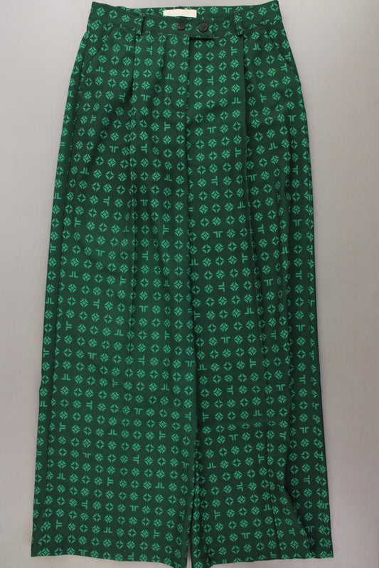 Jane Lushka Stoffhose Gr. S geometrisches Muster grün aus Polyester