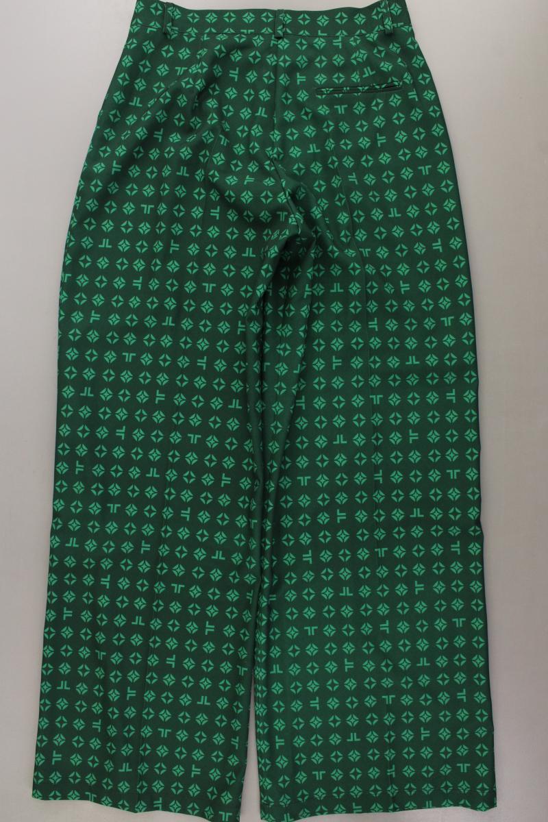 Jane Lushka Stoffhose Gr. S geometrisches Muster grün aus Polyester