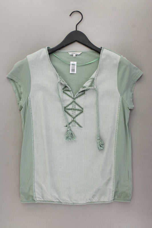 Sandwich_ Kurzarmbluse Gr. 40 grün aus Lyocell