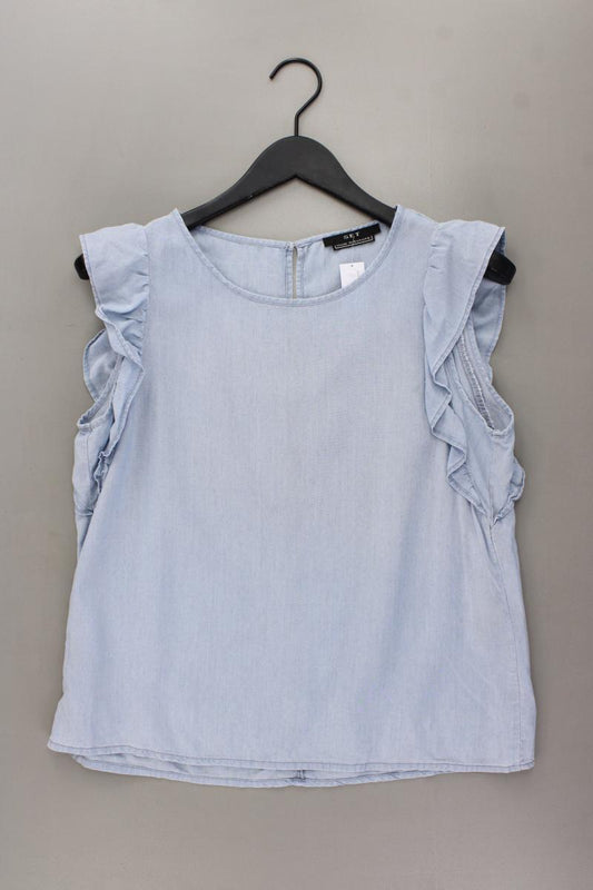 Set Ärmellose Bluse Gr. 38 blau aus Lyocell