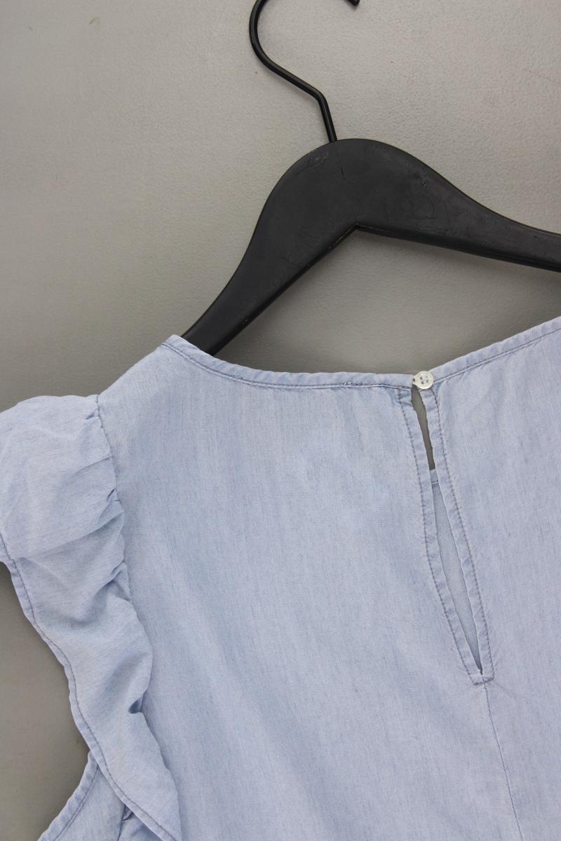 Set Ärmellose Bluse Gr. 38 blau aus Lyocell