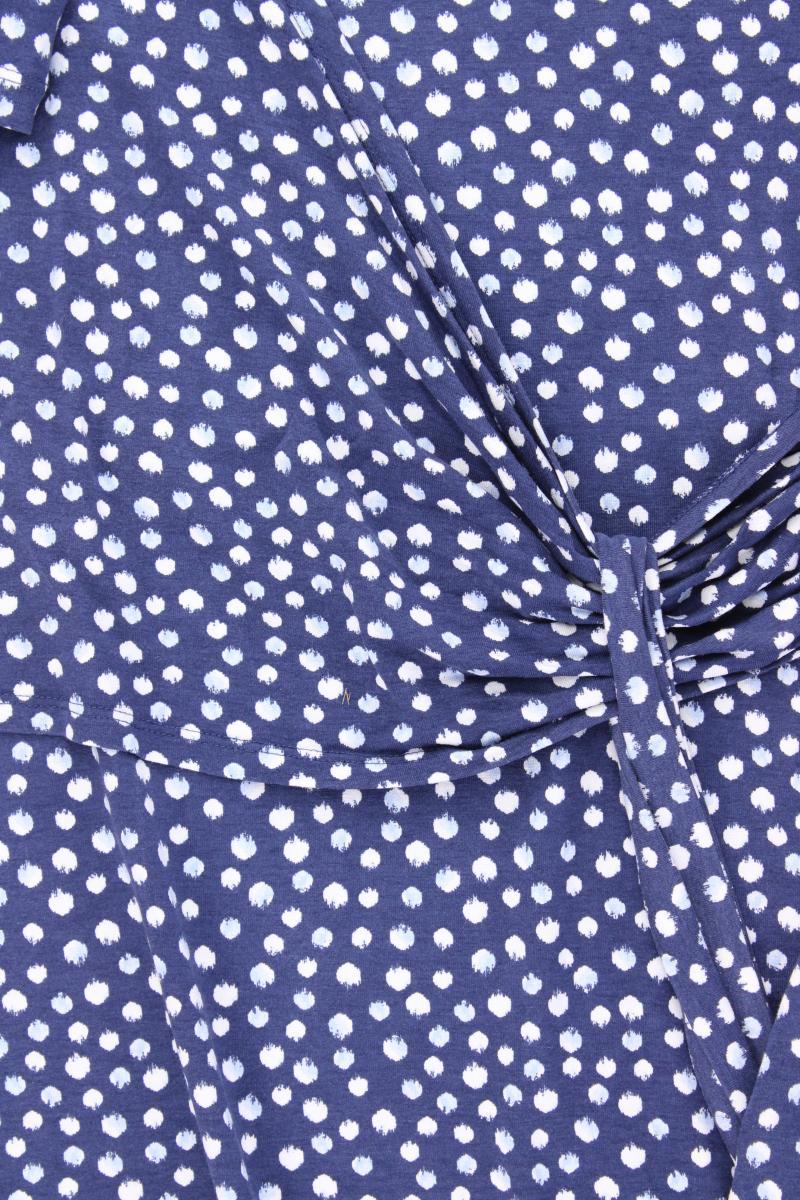 Gerry Weber Jerseykleid Gr. 38 gepunktet Kurzarm blau aus Viskose