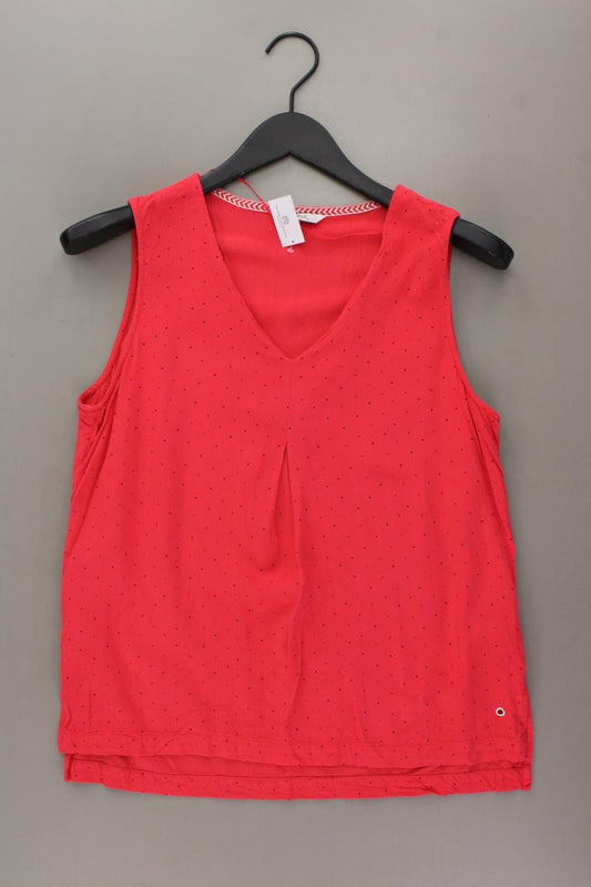 Sandwich_ Ärmellose Bluse Gr. 38 gepunktet rot aus Viskose