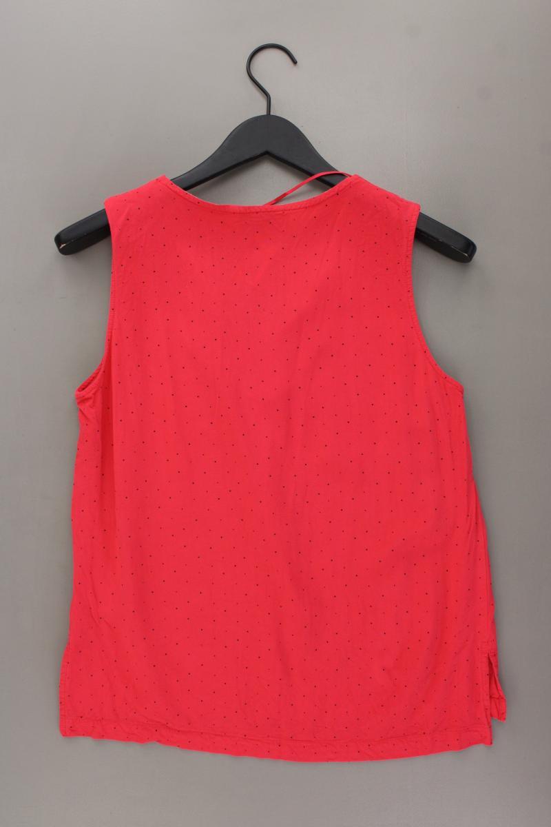 Sandwich_ Ärmellose Bluse Gr. 38 gepunktet rot aus Viskose
