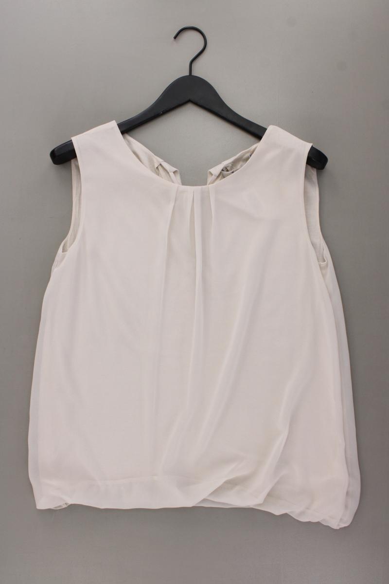 Monari Chiffonbluse Gr. 40 Ärmellos creme aus Viskose
