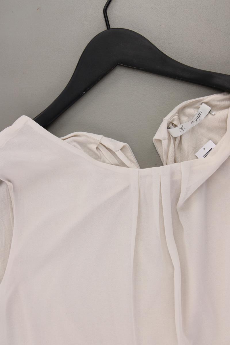 Monari Chiffonbluse Gr. 40 Ärmellos creme aus Viskose