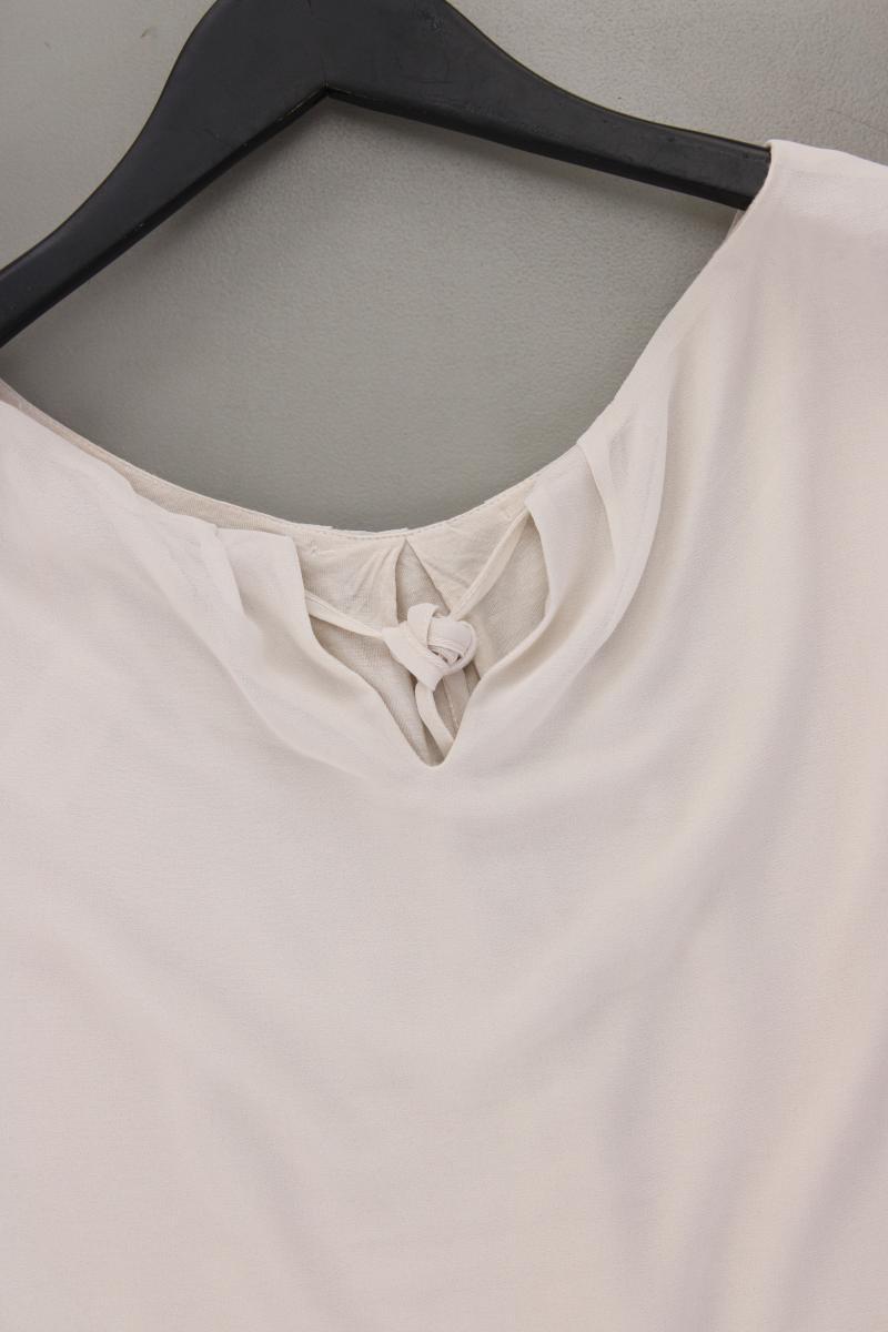 Monari Chiffonbluse Gr. 40 Ärmellos creme aus Viskose