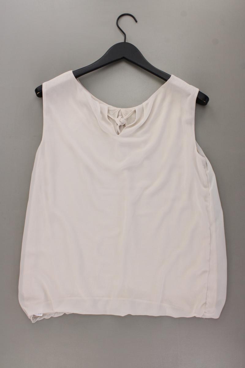 Monari Chiffonbluse Gr. 40 Ärmellos creme aus Viskose