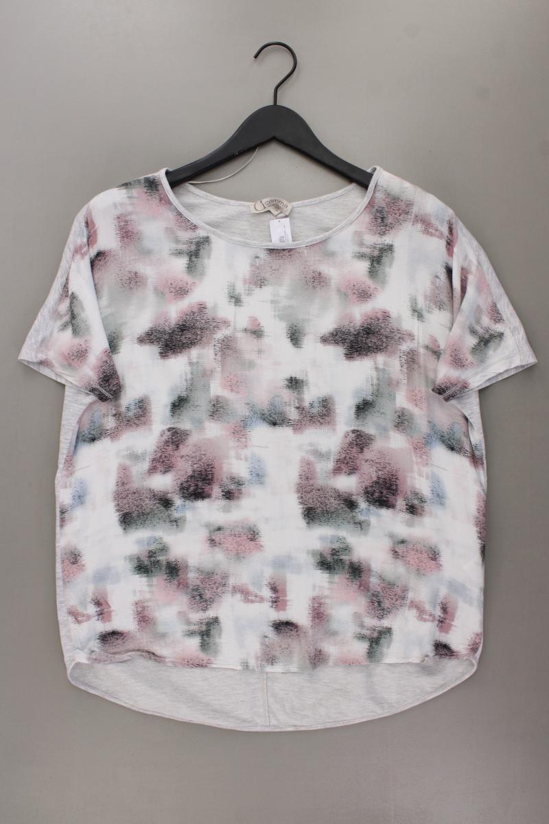 comma, Kurzarmbluse Gr. 40 grau aus Viskose