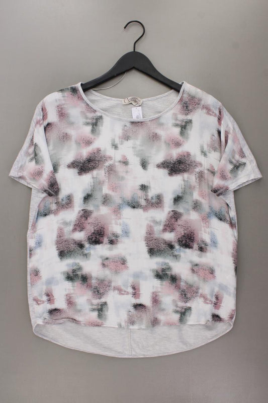 comma, Kurzarmbluse Gr. 40 grau aus Viskose