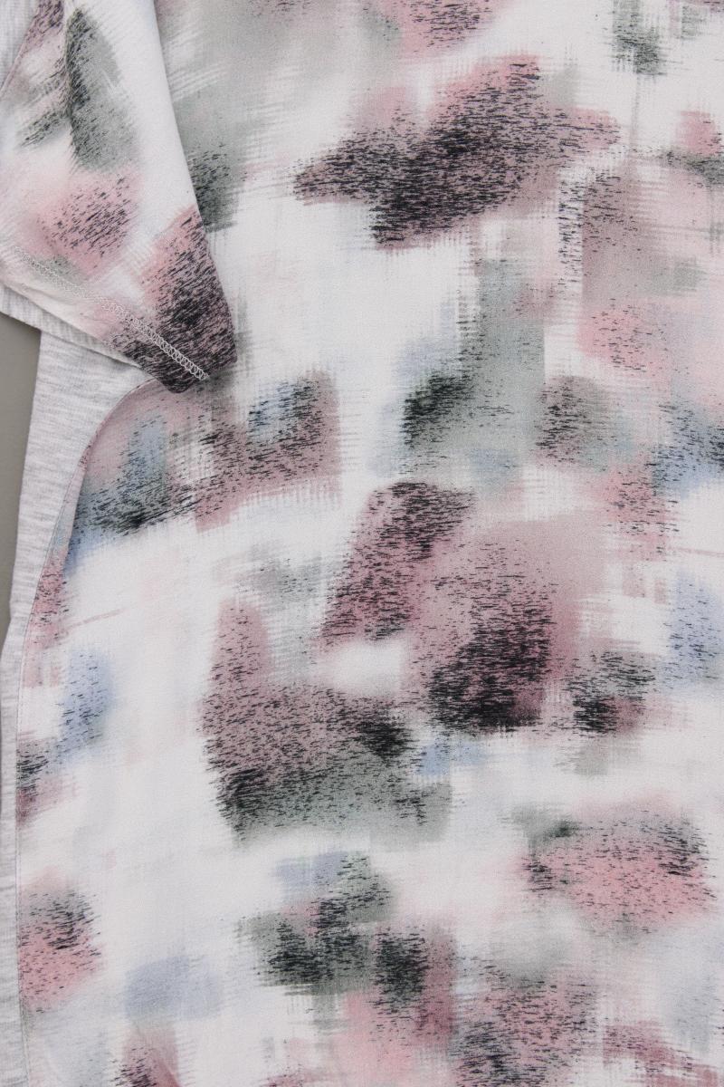 comma, Kurzarmbluse Gr. 40 grau aus Viskose