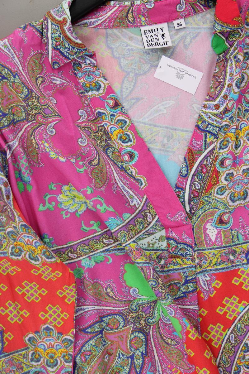 Emily van den Bergh Langarmkleid Gr. 36 mit Paisleymuster mehrfarbig aus Viskose
