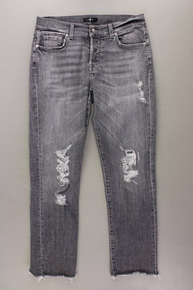 7 For All Mankind Regular Jeans Gr. W27 Modell Asher Soho grau aus Baumwolle