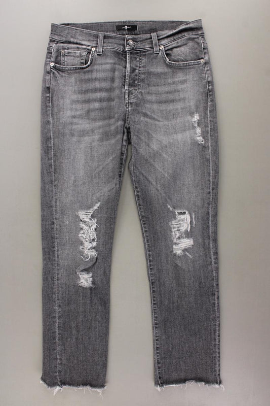 7 For All Mankind Regular Jeans Gr. W27 Modell Asher Soho grau aus Baumwolle