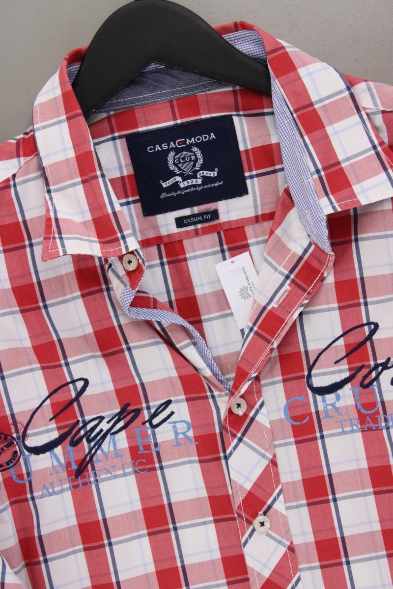 Casa Moda Karohemd für Herren Gr. Hemdgröße 43/44 kariert Kurzarm rot