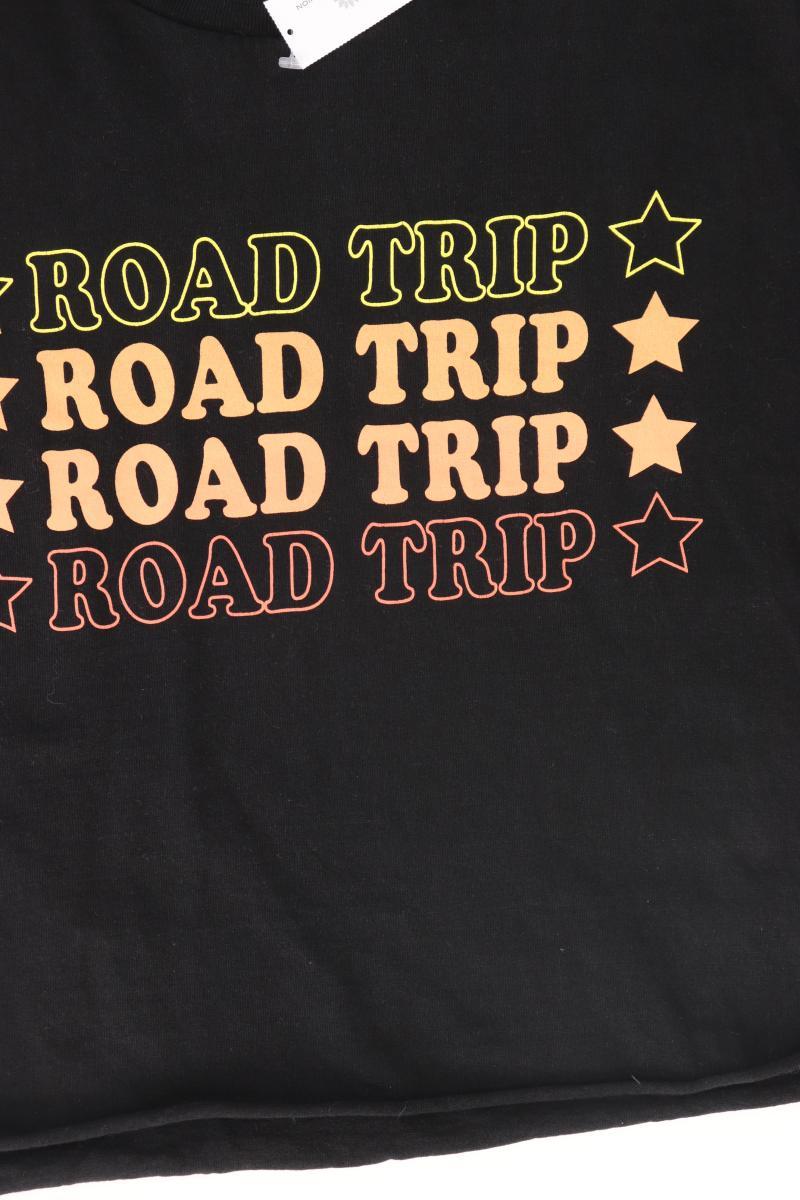 Topshop Cropped Shirt Gr. 44 Kurzarm schwarz aus Baumwolle