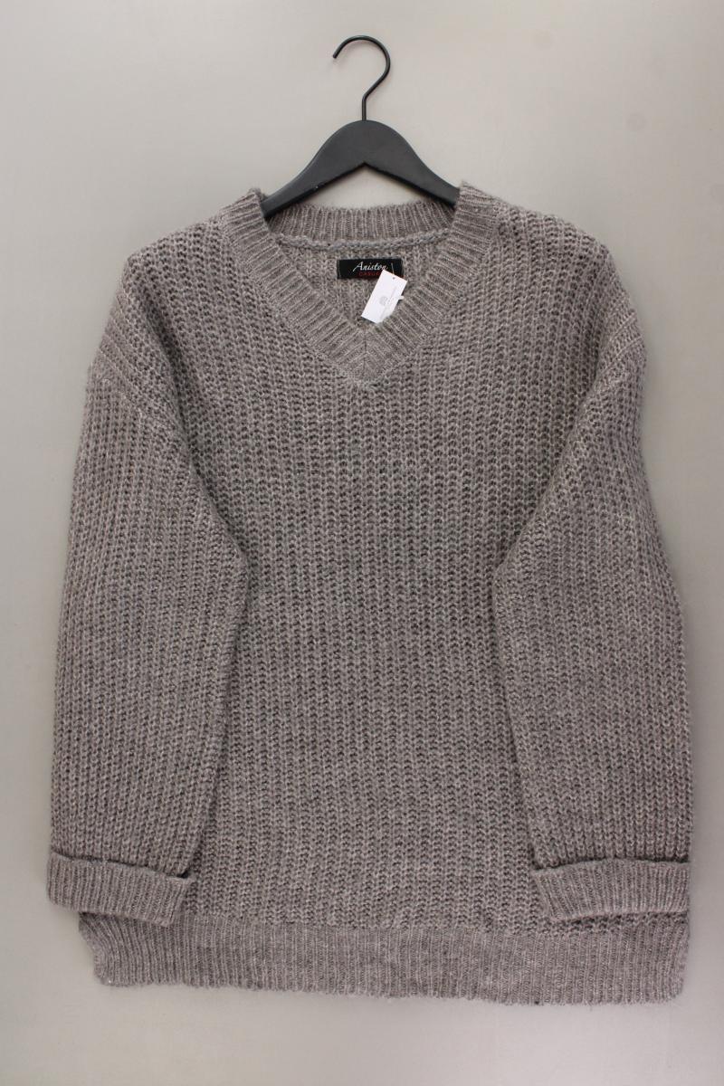 Aniston Grobstrickpullover Gr. 42 grau aus Polyacryl