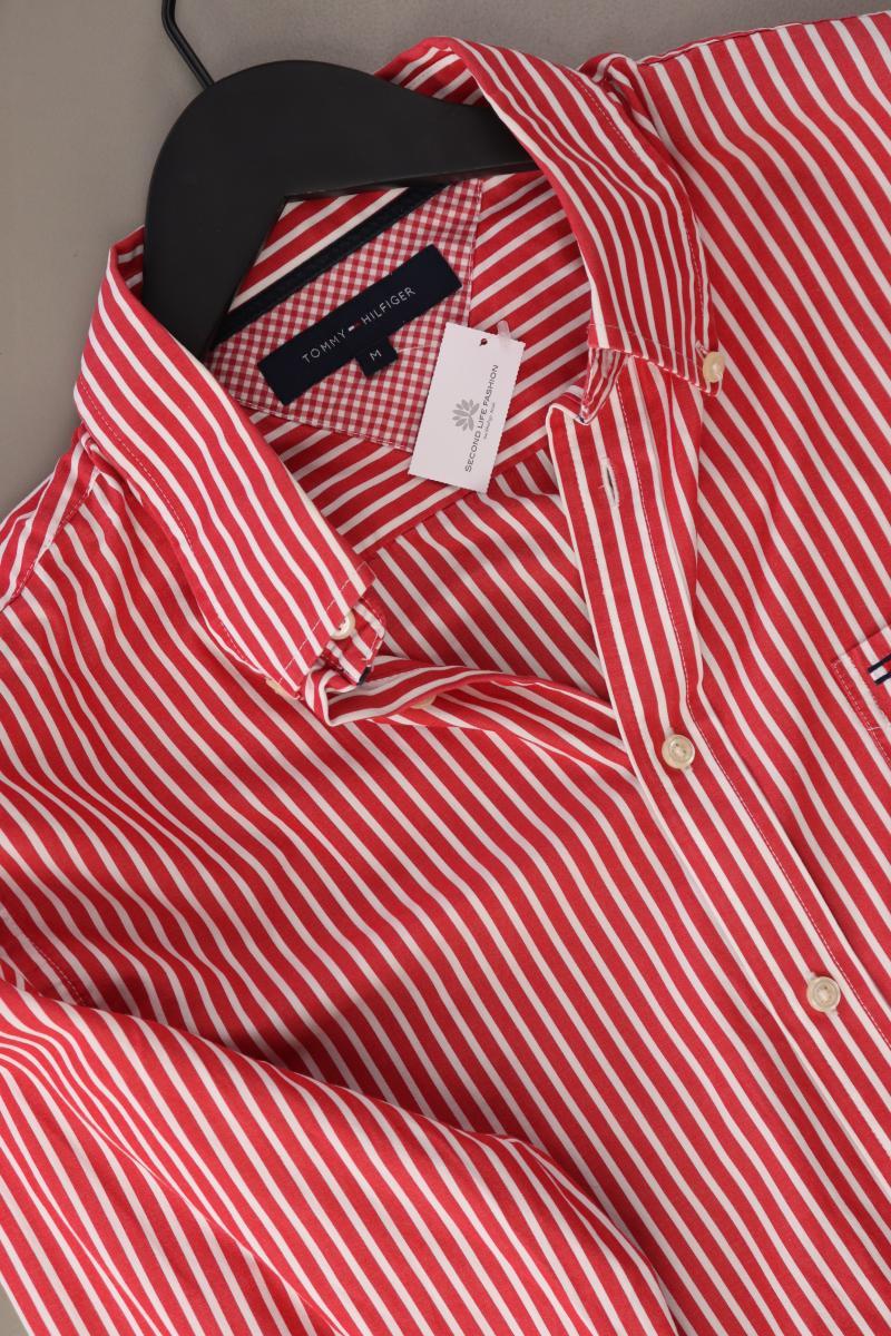 Tommy Hilfiger Langarmhemd für Herren Gr. M gestreift rot aus Baumwolle