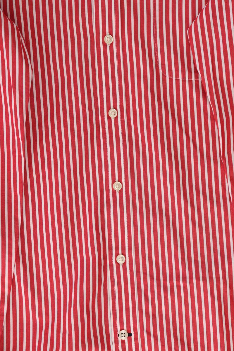 Tommy Hilfiger Langarmhemd für Herren Gr. M gestreift rot aus Baumwolle