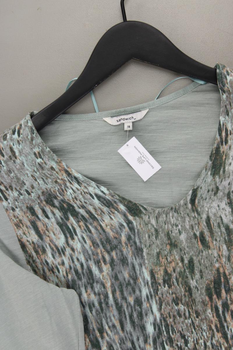 Sandwich_ Longsleeve-Shirt Gr. 38 Langarm grün aus Baumwolle