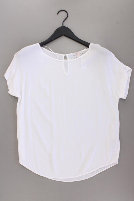 Esprit Kurzarmbluse Gr. 34 weiß aus Viskose