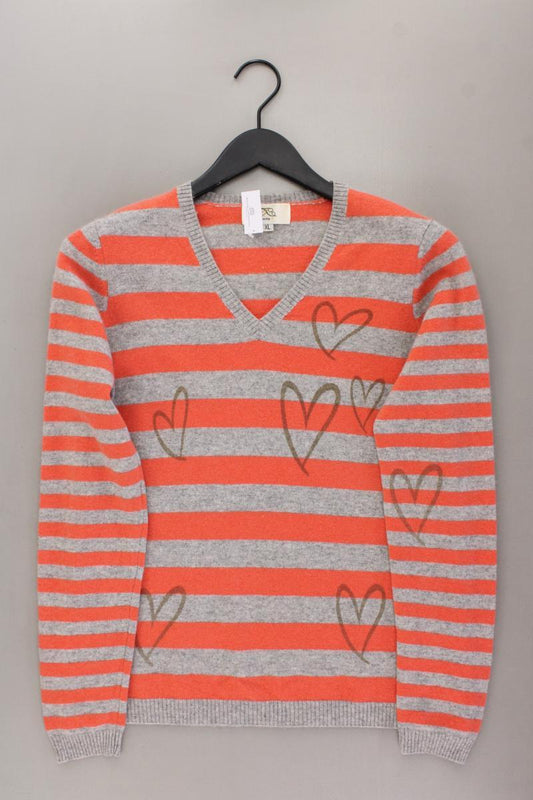 White T Cashmerepullover Gr. XL gestreift grau aus Kaschmir