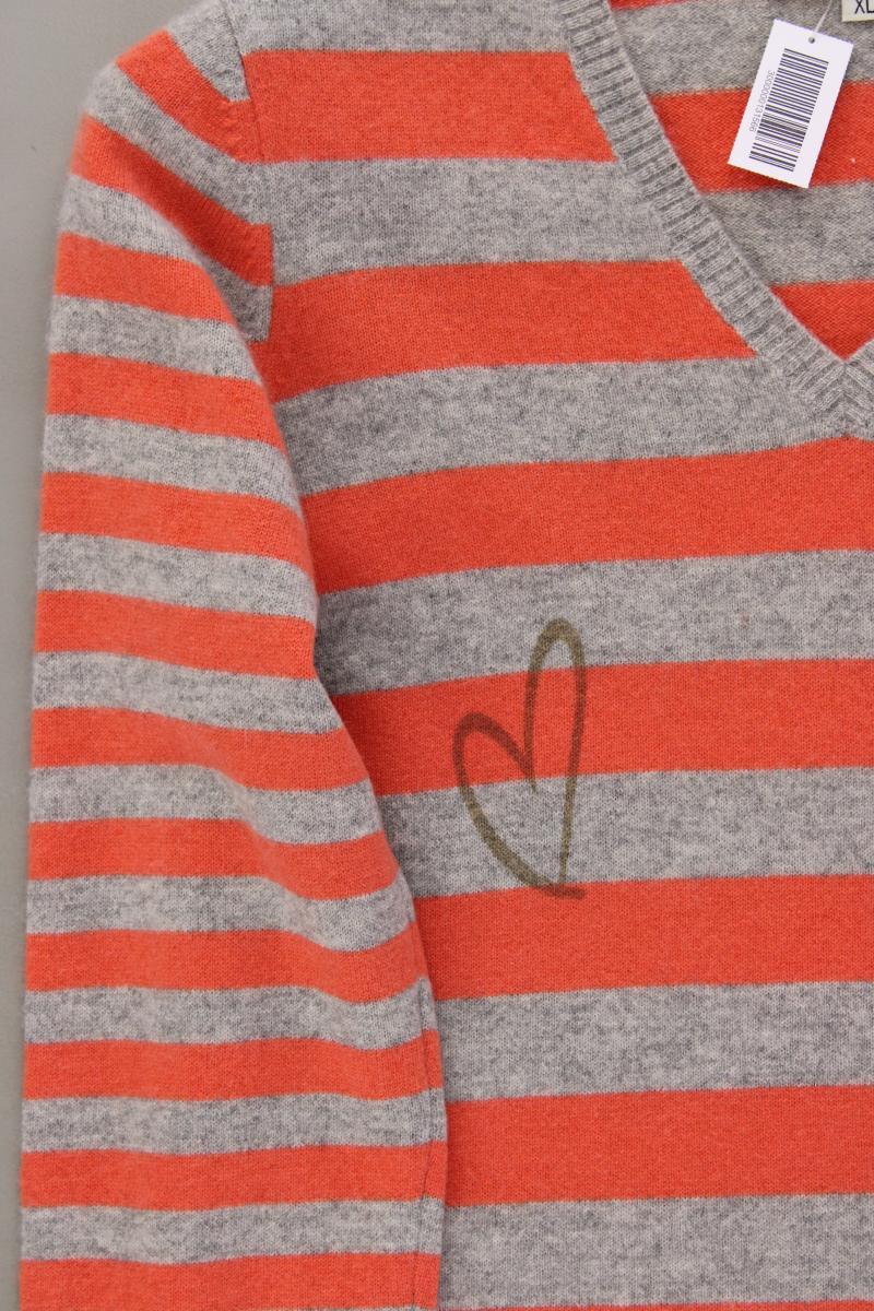 White T Cashmerepullover Gr. XL gestreift grau aus Kaschmir