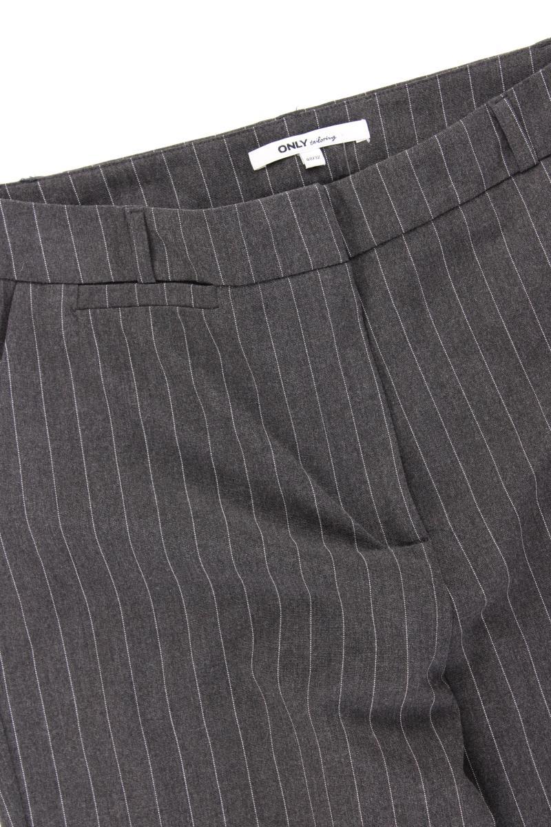 Only Stoffhose Gr. 40/L32 gestreift grau aus Polyester