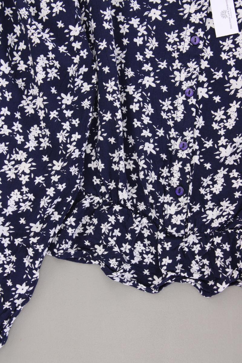 About You Langarmbluse Gr. 40 mit Blumenmuster blau aus Viskose