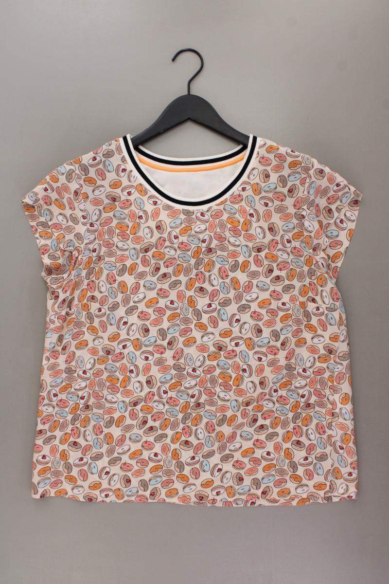 Marc Cain Seidenbluse mit Donutmuster Gr. 44 Kurzarm mehrfarbig