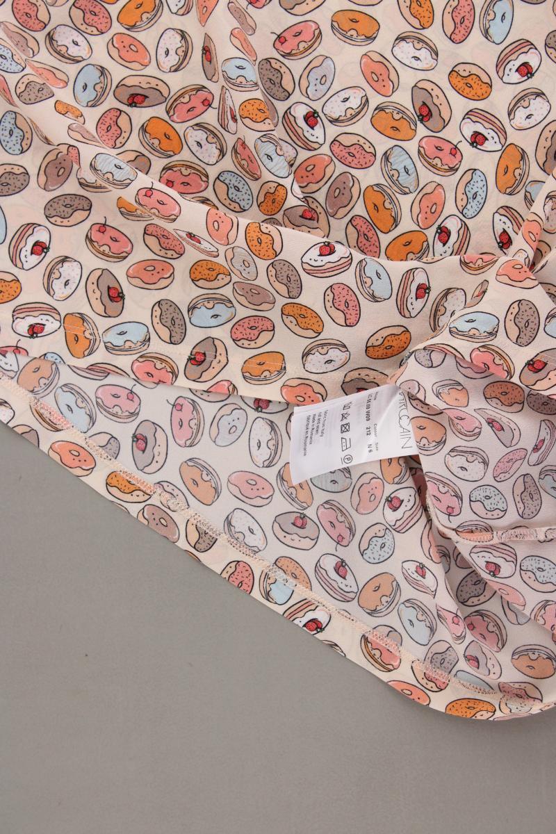 Marc Cain Seidenbluse mit Donutmuster Gr. 44 Kurzarm mehrfarbig