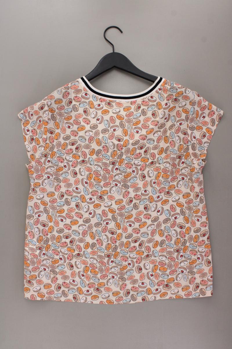 Marc Cain Seidenbluse mit Donutmuster Gr. 44 Kurzarm mehrfarbig