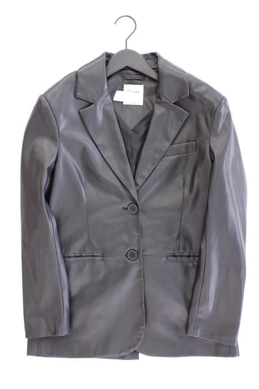 Bershka Longblazer Gr. XS schwarz aus Polyurethan