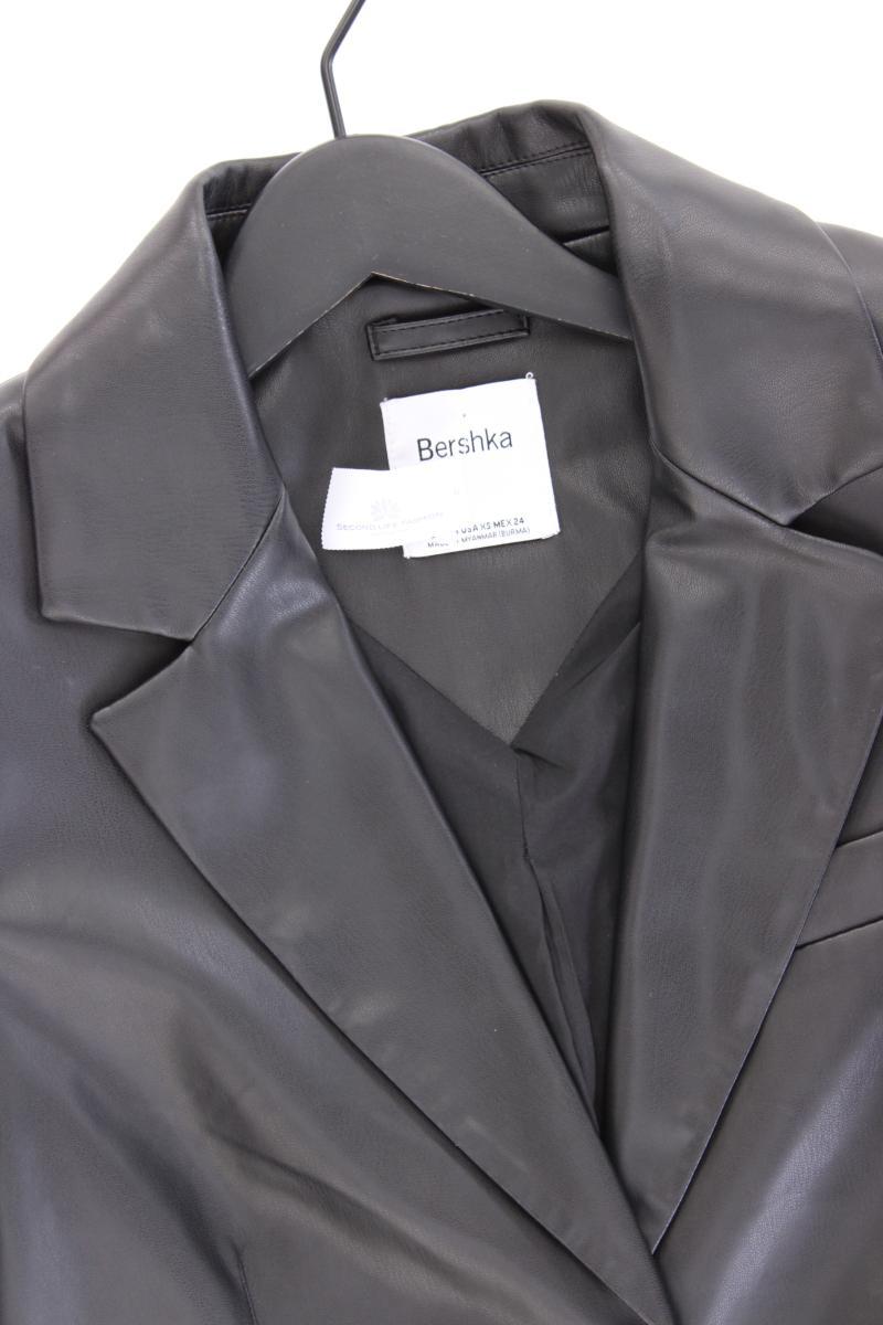 Bershka Longblazer Gr. XS schwarz aus Polyurethan