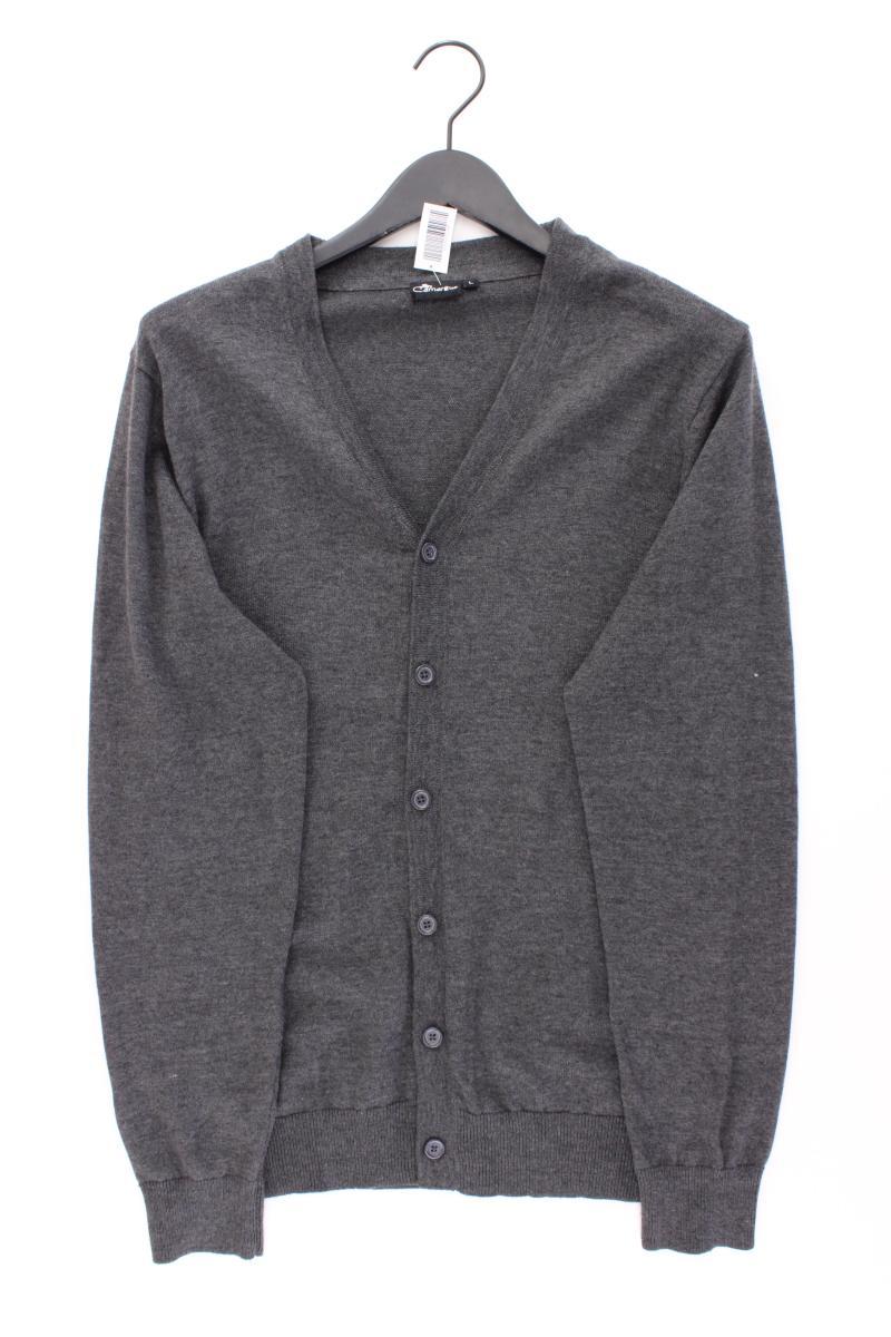 Camargue Strickjacke für Herren Gr. L Langarm grau aus Baumwolle