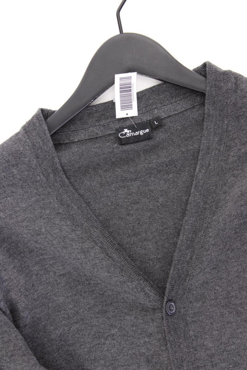 Camargue Strickjacke für Herren Gr. L Langarm grau aus Baumwolle