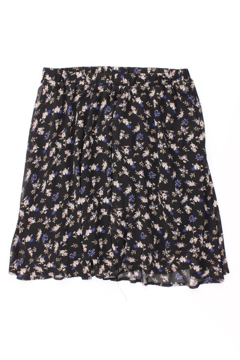 About You Stretchrock Gr. 42 mit Blumenmuster schwarz aus Polyester