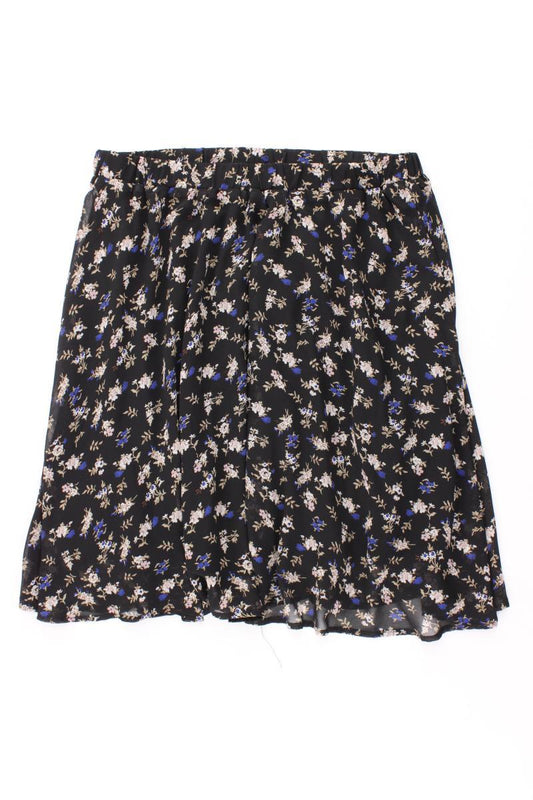 About You Stretchrock Gr. 42 mit Blumenmuster schwarz aus Polyester