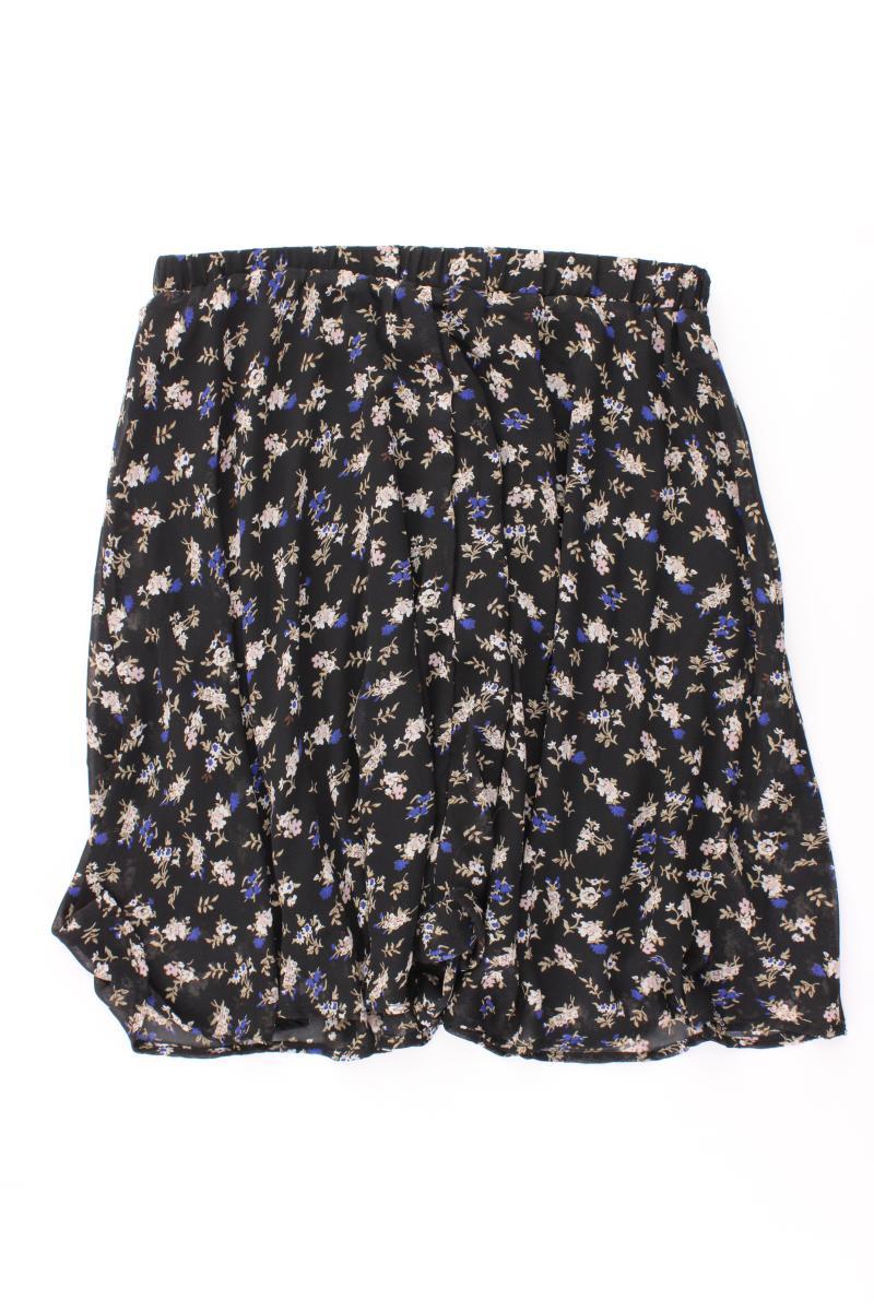About You Stretchrock Gr. 42 mit Blumenmuster schwarz aus Polyester
