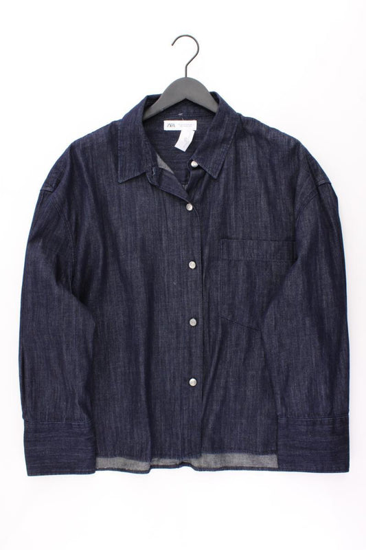 Zara Jeansbluse Gr. XXL Langarm blau