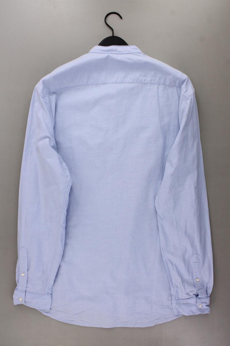 Zara Langarmhemd für Herren Gr. XXL blau aus Baumwolle