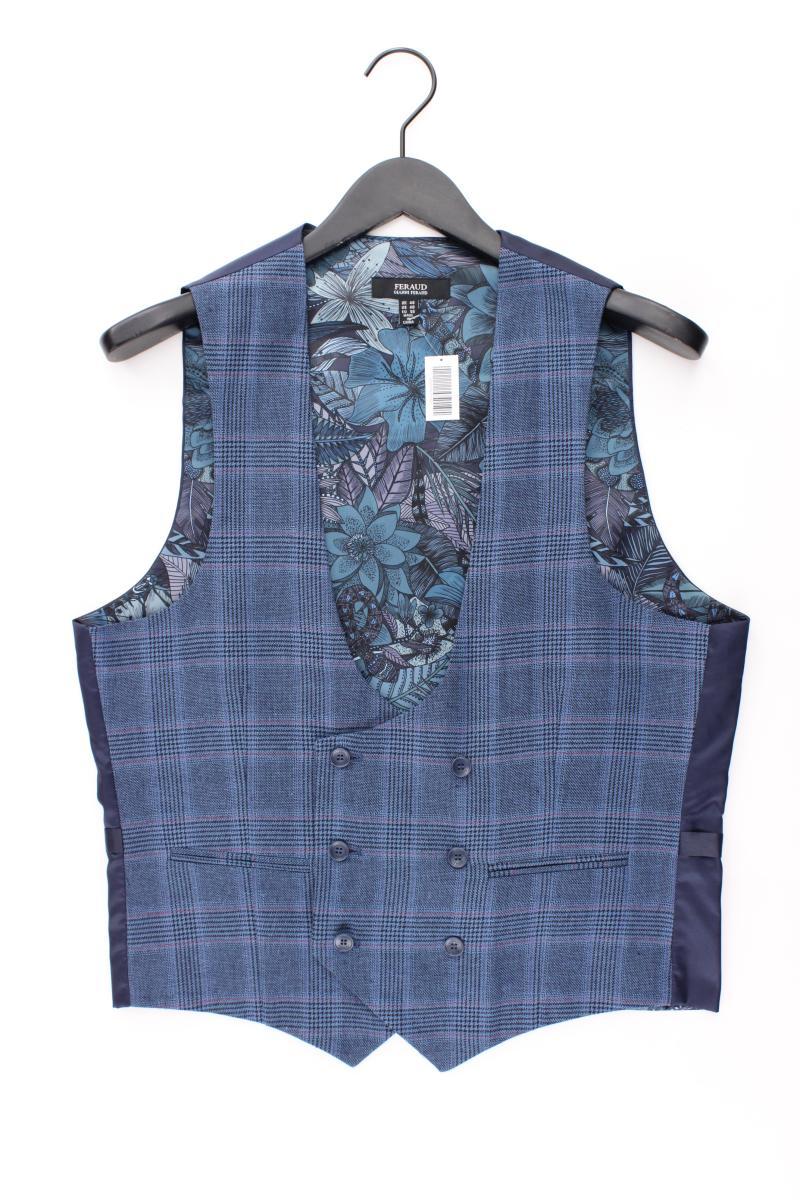FERAUD PARIS Classic Weste für Herren Gr. 50 blau aus Leinen
