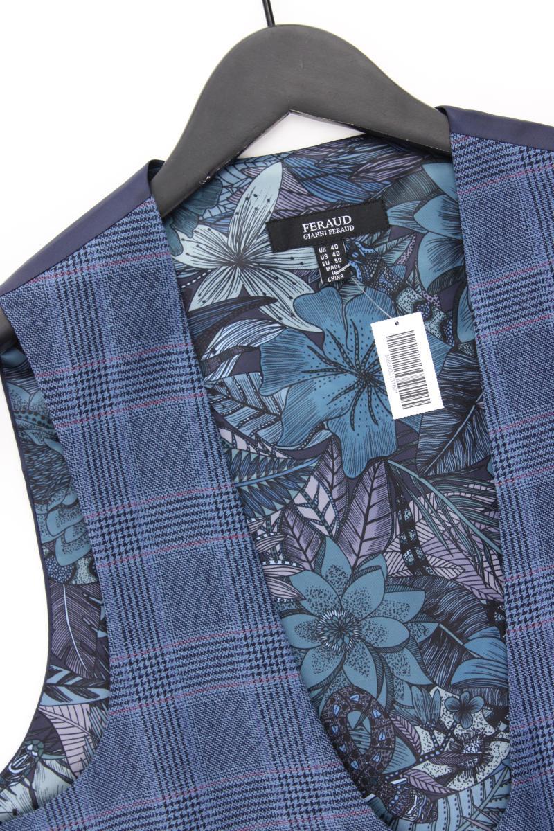 FERAUD PARIS Classic Weste für Herren Gr. 50 blau aus Leinen