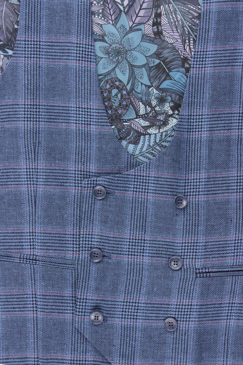 FERAUD PARIS Classic Weste für Herren Gr. 50 blau aus Leinen