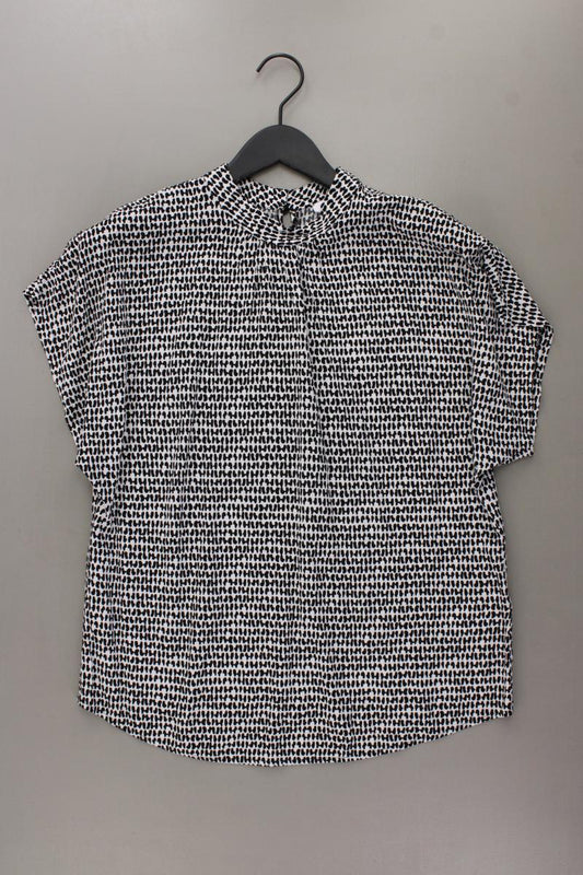 Lascana Kurzarmbluse Gr. 36 geometrisches Muster schwarz aus Viskose