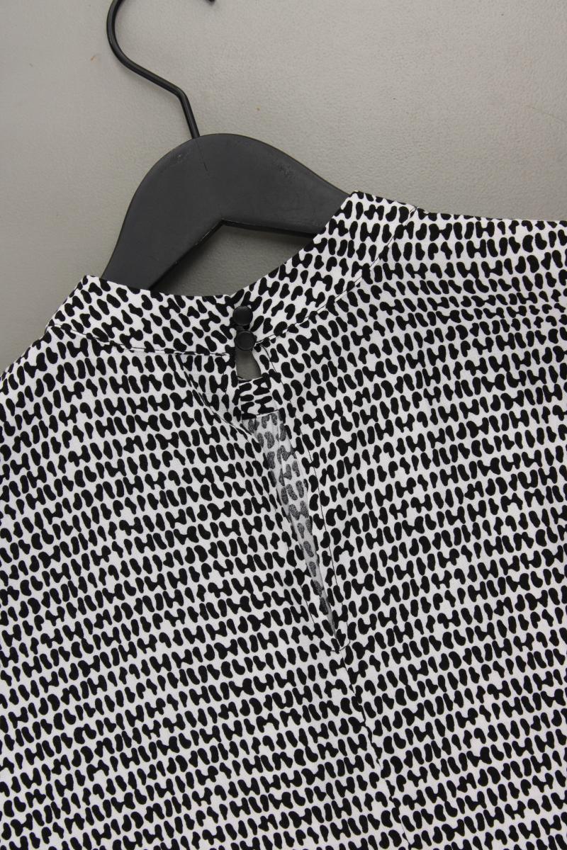 Lascana Kurzarmbluse Gr. 36 geometrisches Muster schwarz aus Viskose