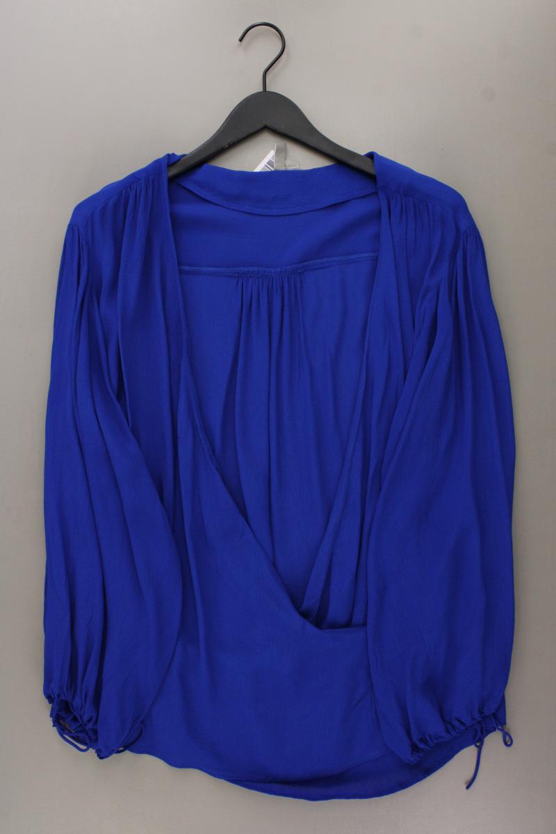 Asos Langarmbluse Gr. 48 blau aus Viskose