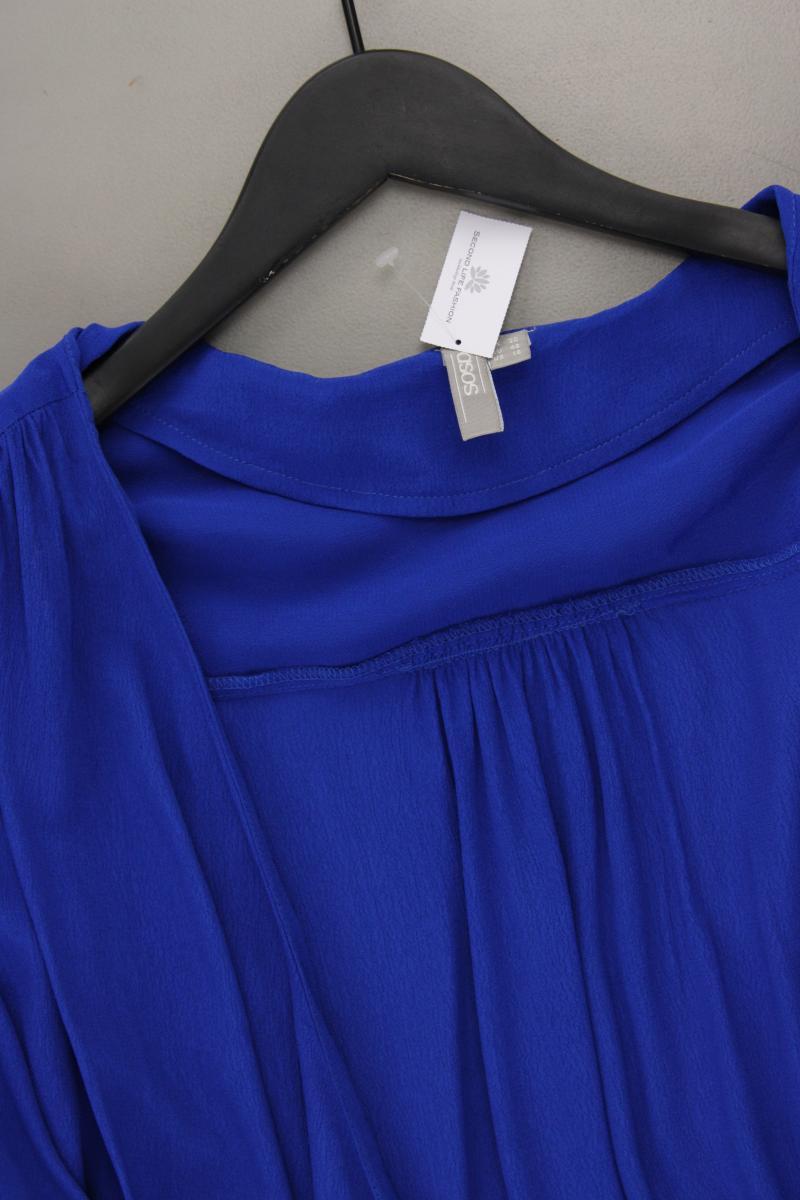 Asos Langarmbluse Gr. 48 blau aus Viskose