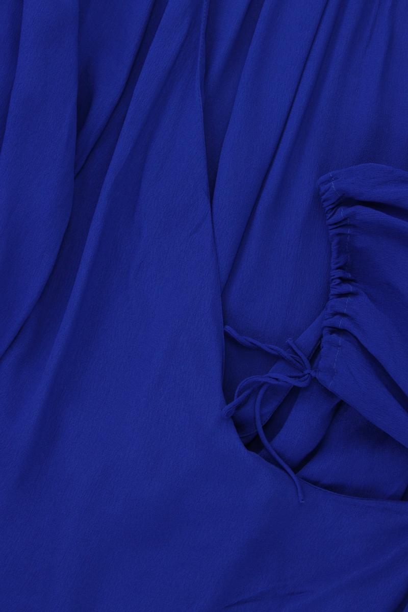 Asos Langarmbluse Gr. 48 blau aus Viskose